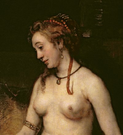 Bathseba beim Baden, 1654 (Detail) von Rembrandt van Rijn